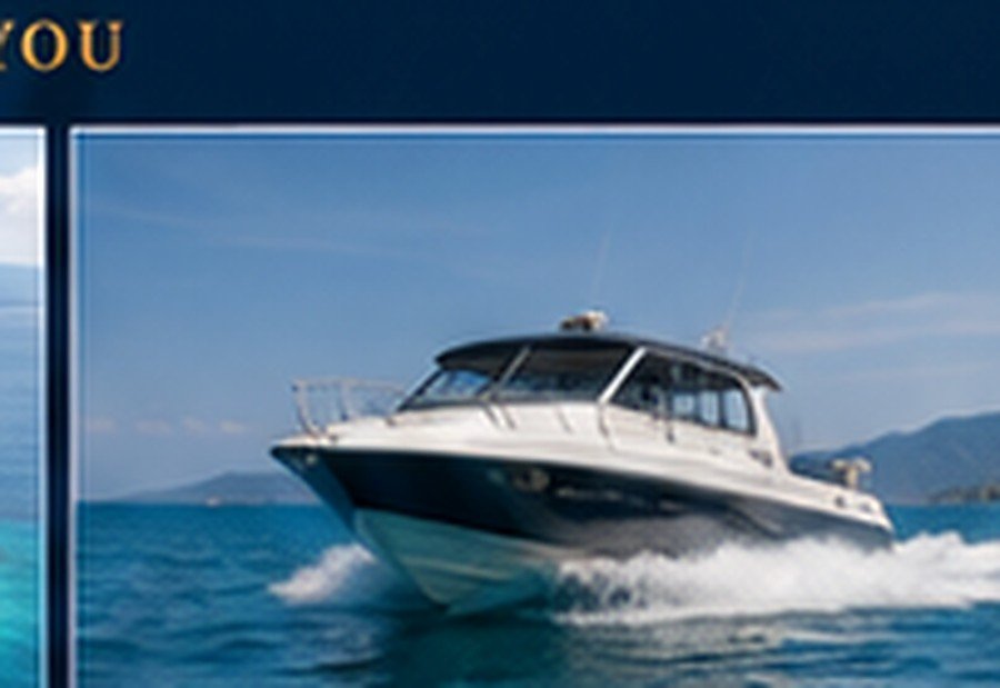 Speedboat on open water